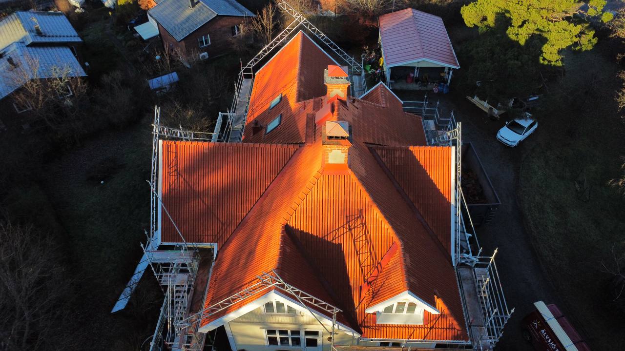 Komplett Takbyte Villa Stocksund